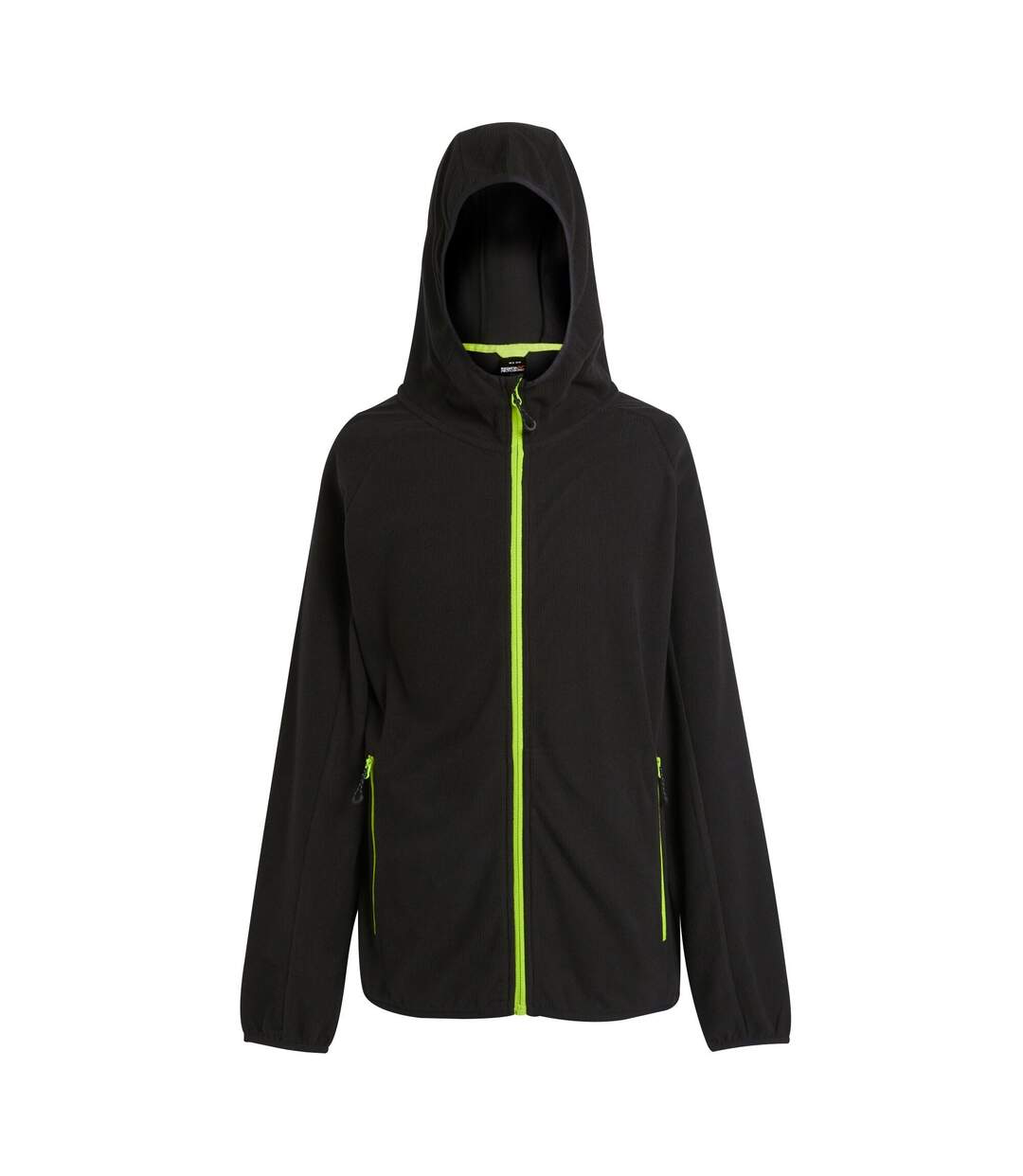 Mens navigate full zip fleece jacket black/lime green Regatta-1