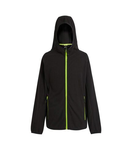 Regatta Mens Navigate Full Zip Fleece Jacket (Black/Lime Green) - UTRG9711