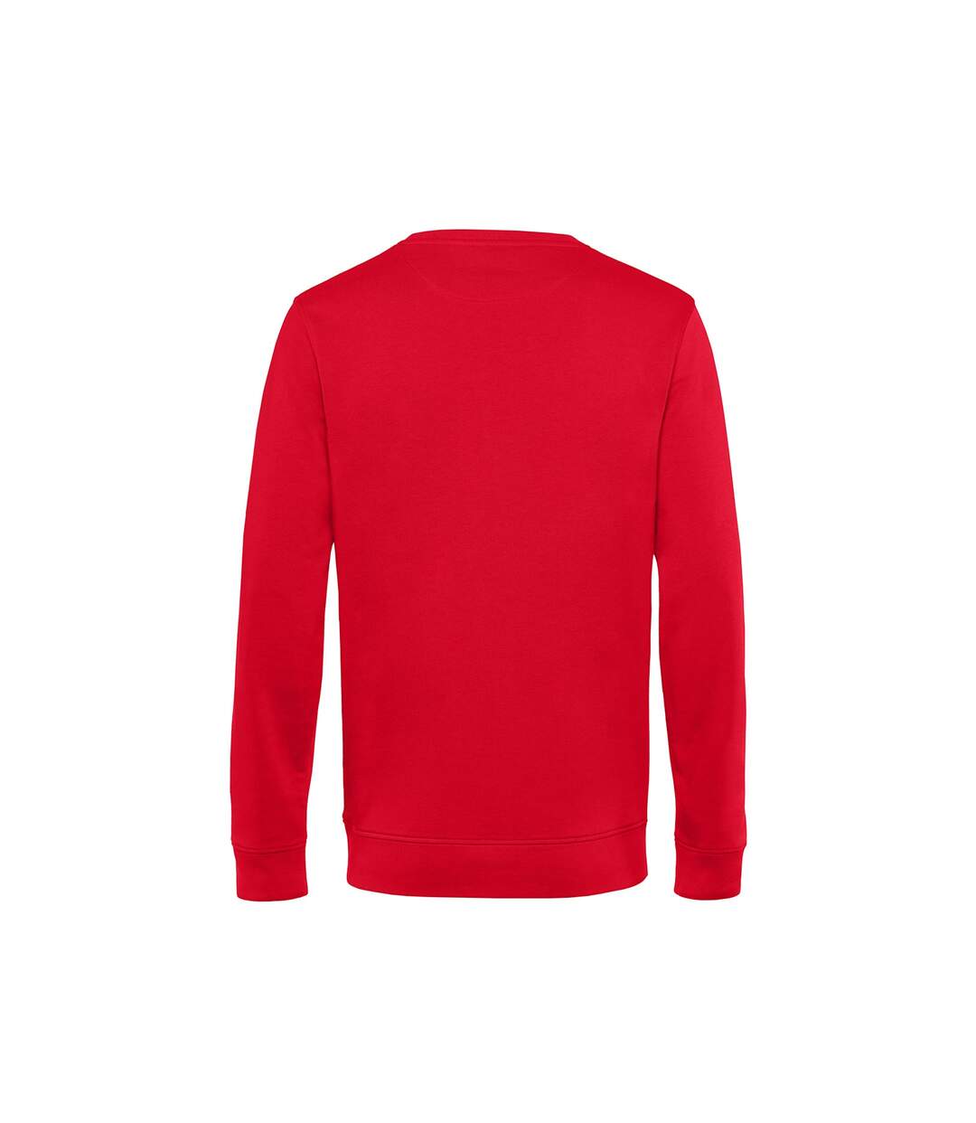 Mens organic crew neck sweat red B&C