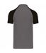 Kariban Mens Contrast Pique Baseball Polo Shirt (Slate Grey/Black)