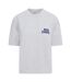 Unisex Adult Back Print Relaxed Fit T-shirt Grey Marl Marl Rose London-2
