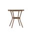 Table de Jardin en Verre Loures 75cm Marron-1