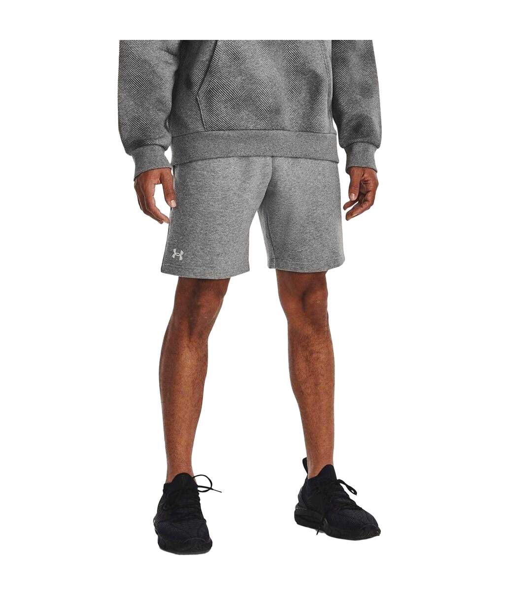 Mens Rival Cotton Blend Shorts Frost Gray Under Armour-3