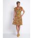 Robe courte volantée imprimé floral-1