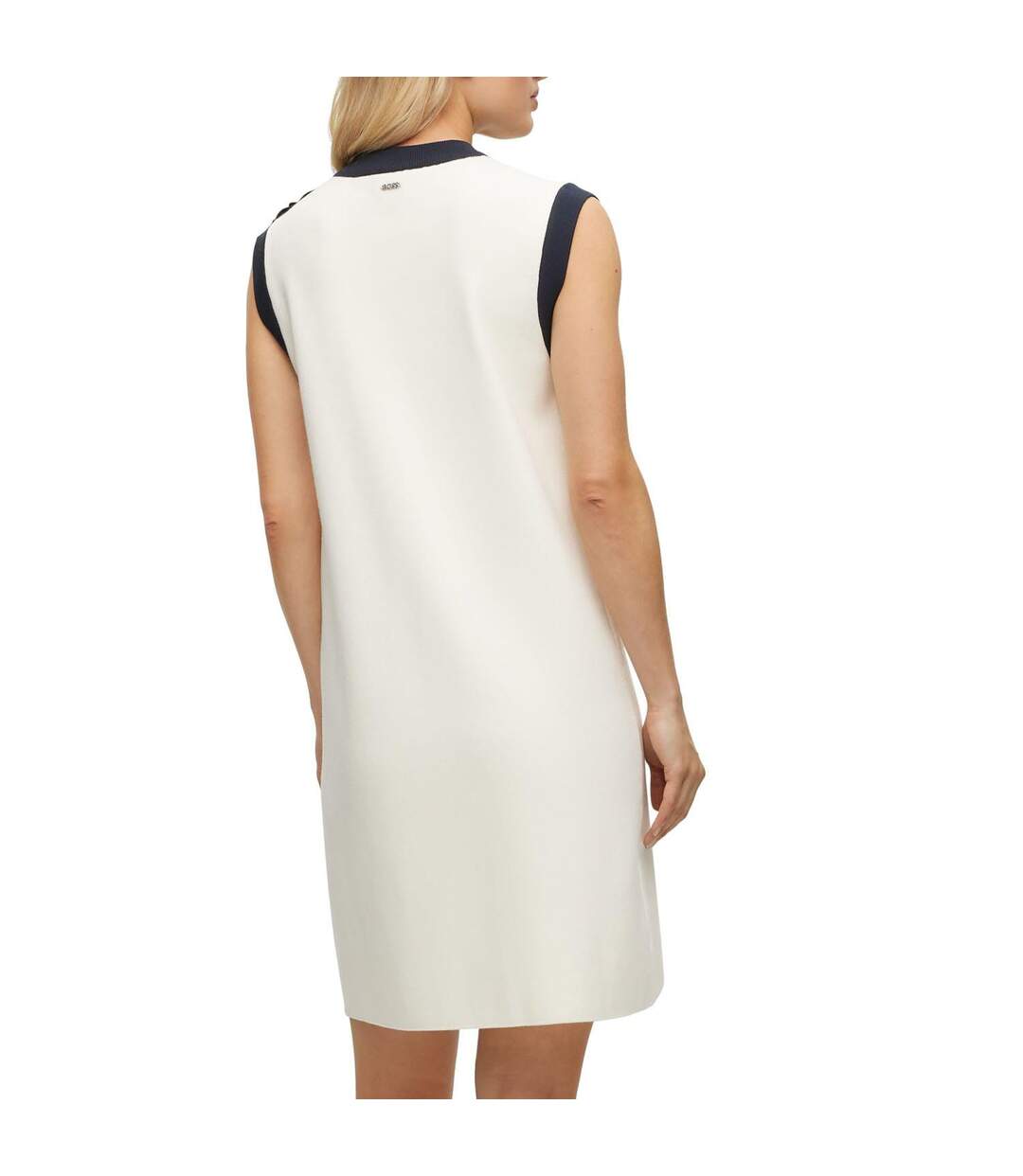 Womens/ladies Franata Knitted Dress White Black Boss-2