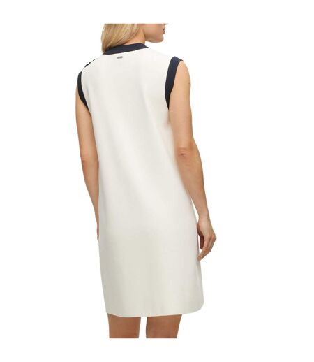 Womens/ladies Franata Knitted Dress White Black Boss