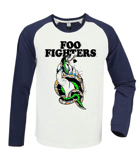 T-shirt snake femme blanc vintage/marine Amplified