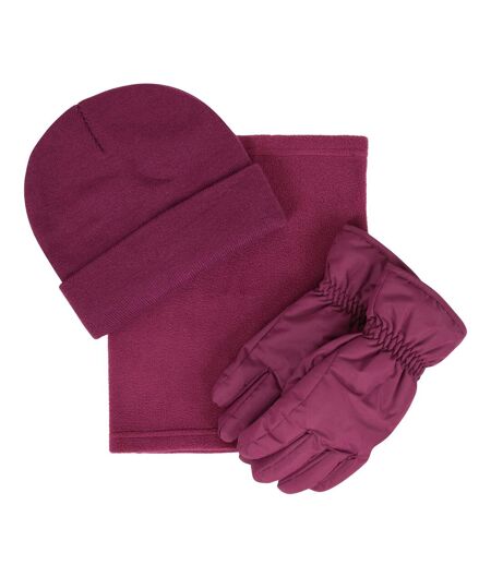 Set D´accessoires Snow Femme Xs Violet Foncé Mountain Warehouse