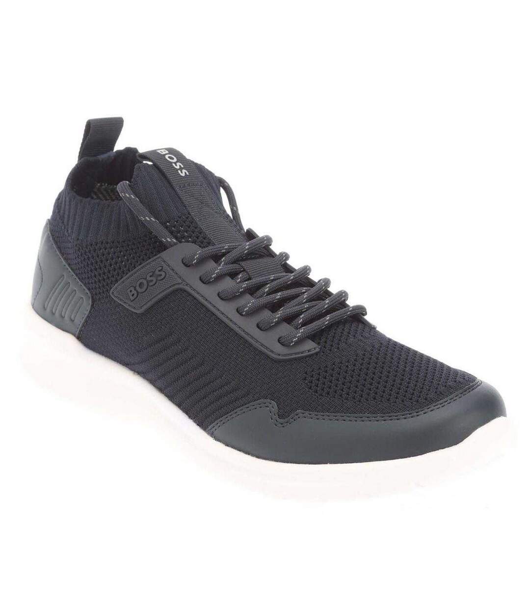 Mens Extreme Suede Running Trainers Dark Blue Boss-1