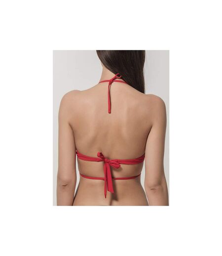 Haut maillot de bain triangle convertible Blue Sense Luna Splendida rouge