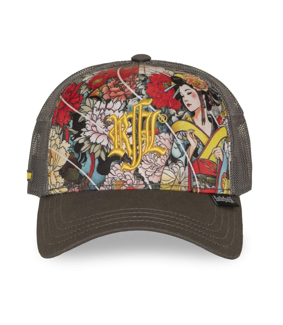 Casquette trucker imprimée filet logo brodé visière imprimée Maiko Rock'n Free Life-2