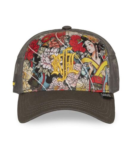Casquette trucker imprimée filet logo brodé visière imprimée Maiko Rock'n Free Life