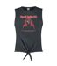 Womens/ladies Red Powerslave Iron Maiden Sleeveless Top Charcoal Amplified-1