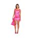 Robe Courte Motif/style Drapé Femme Rose Missy Empire-1