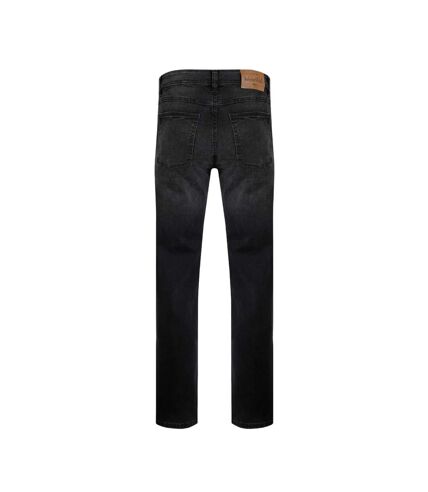 Mens edward denim stretch straight jeans washed black Weird Fish