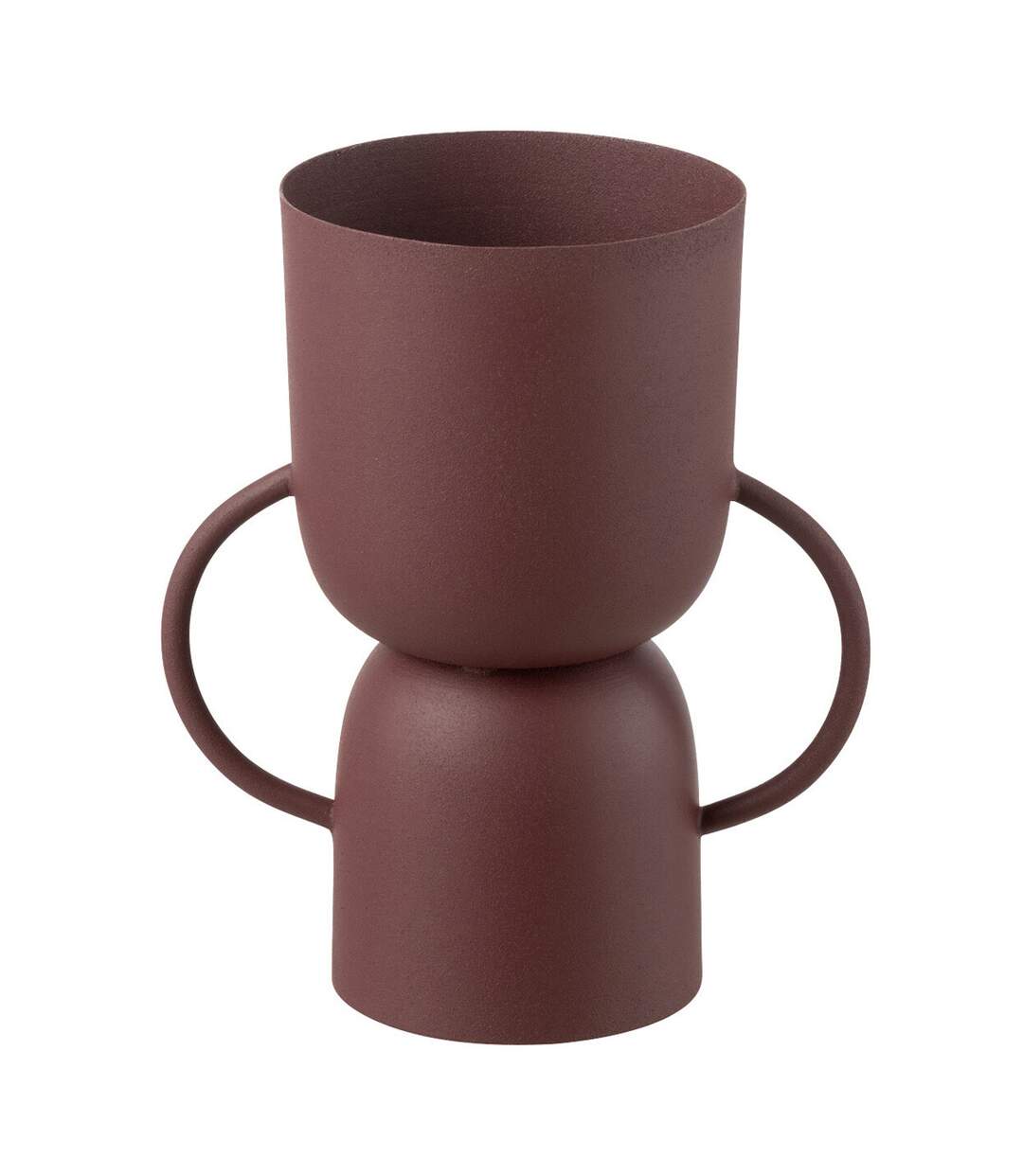 Vase Coupe en Métal Lise 23cm Bordeaux-1