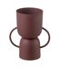 Vase Coupe en Métal Lise 23cm Bordeaux-1