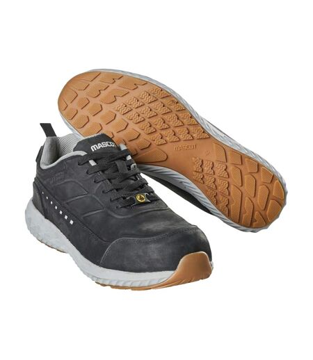 Mens Footwear Move Nubuck Lace Up Safety Shoes Black Mascot