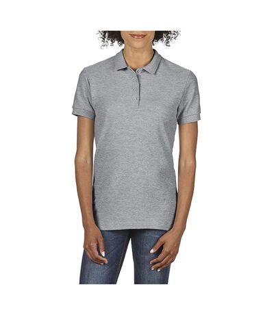 Softstyle Polo Uni Femme Gris Clair Gildan