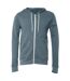 Adults unisex full zip hoodie slate heather Bella + Canvas