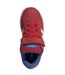 Childrens/kids Grand Court Leather Flat Trainers Ruby Red Adidas-4