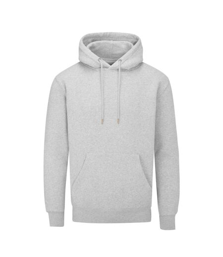 Unisex Adult Essential Organic Drawstring Hoodie Heather Grey Melange Mantis