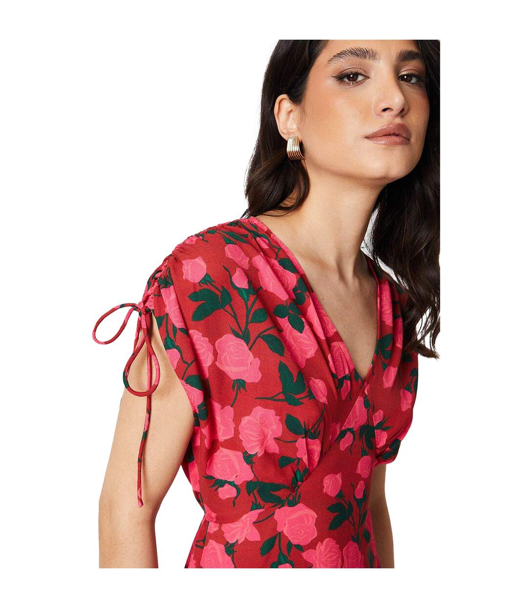 Robe mi-longue femme rouge Dorothy Perkins-3