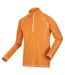Regatta Mens Yonder Quick Dry Moisture Wicking Half Zip Fleece Jacket (Orange Pepper)