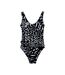 Hype Womens/Ladies Mixed Animal Print One Piece Bathing Suit (Black/White) - UTHY9303