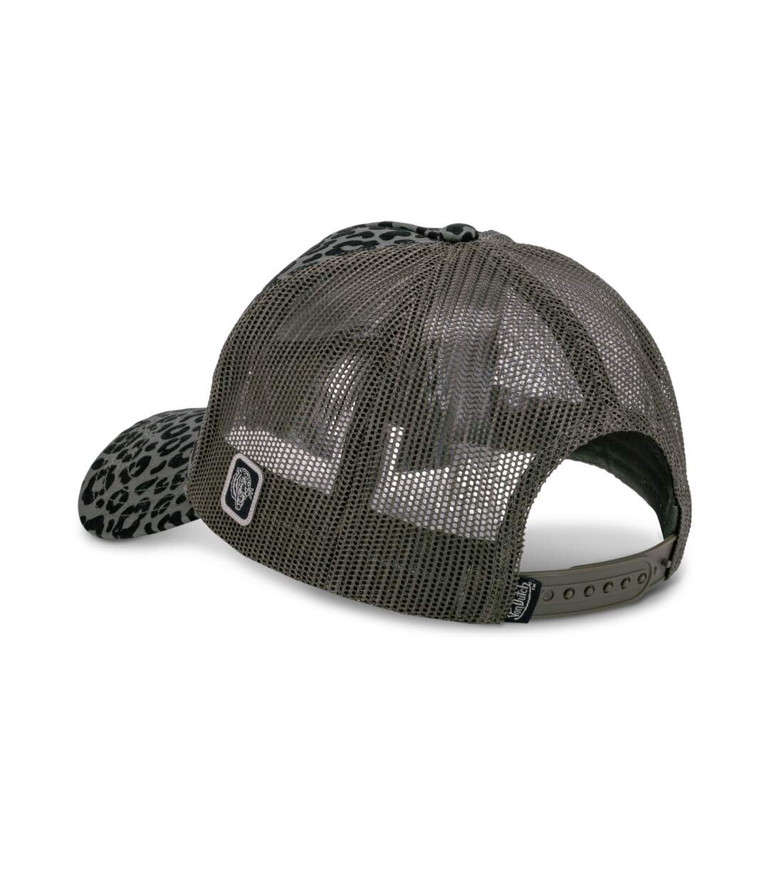 Casquette baseball Velvet avec print et broderie Leopard Kaki Vondutch-5