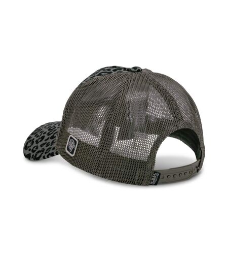 Casquette baseball Velvet avec print et broderie Leopard Kaki Vondutch
