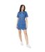 Womens/ladies Denim Short-sleeved Mini Dress Mid Wash Dorothy Perkins-3
