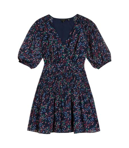 Womens/ladies casadee mini smock panel wrap dress navy Ted Baker