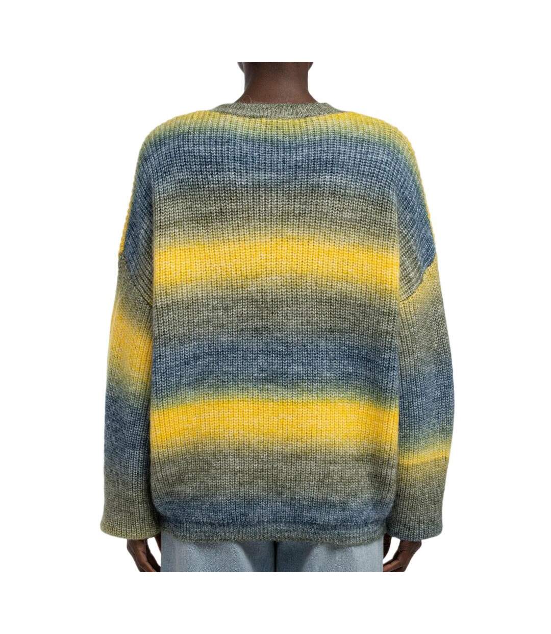 Pull olive/jaune femme teddy smith stripy-2