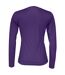 Womens/ladies long-sleeved t-shirt purple Cottover-2