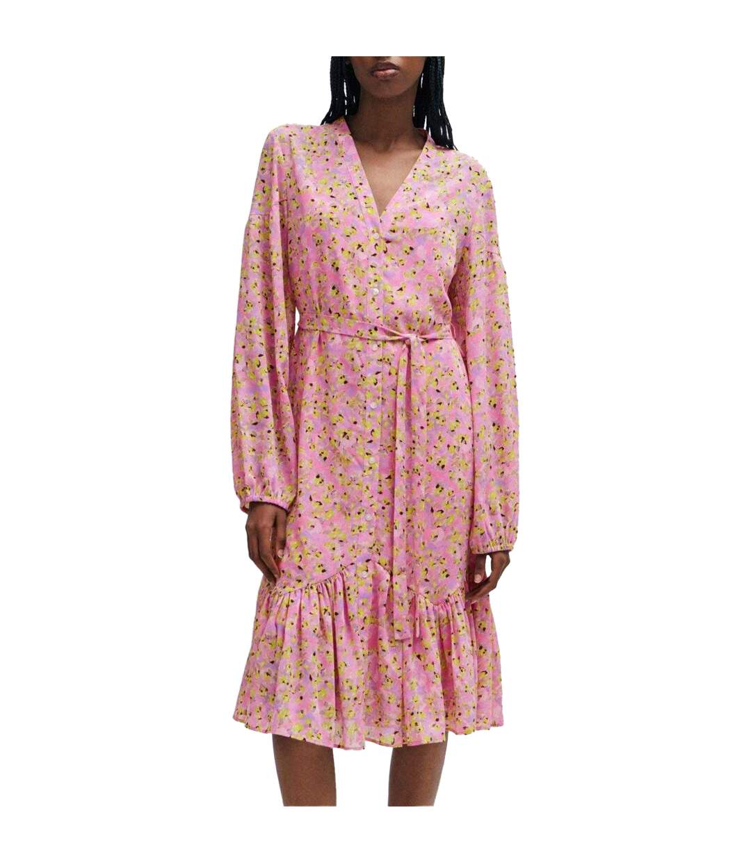 Robe Style Floral Kawarda-1 Femme Rose Hugo-3