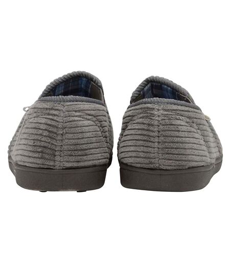 Pantoufles doublées tartan pour hommes avec mousse à mémoire de forme