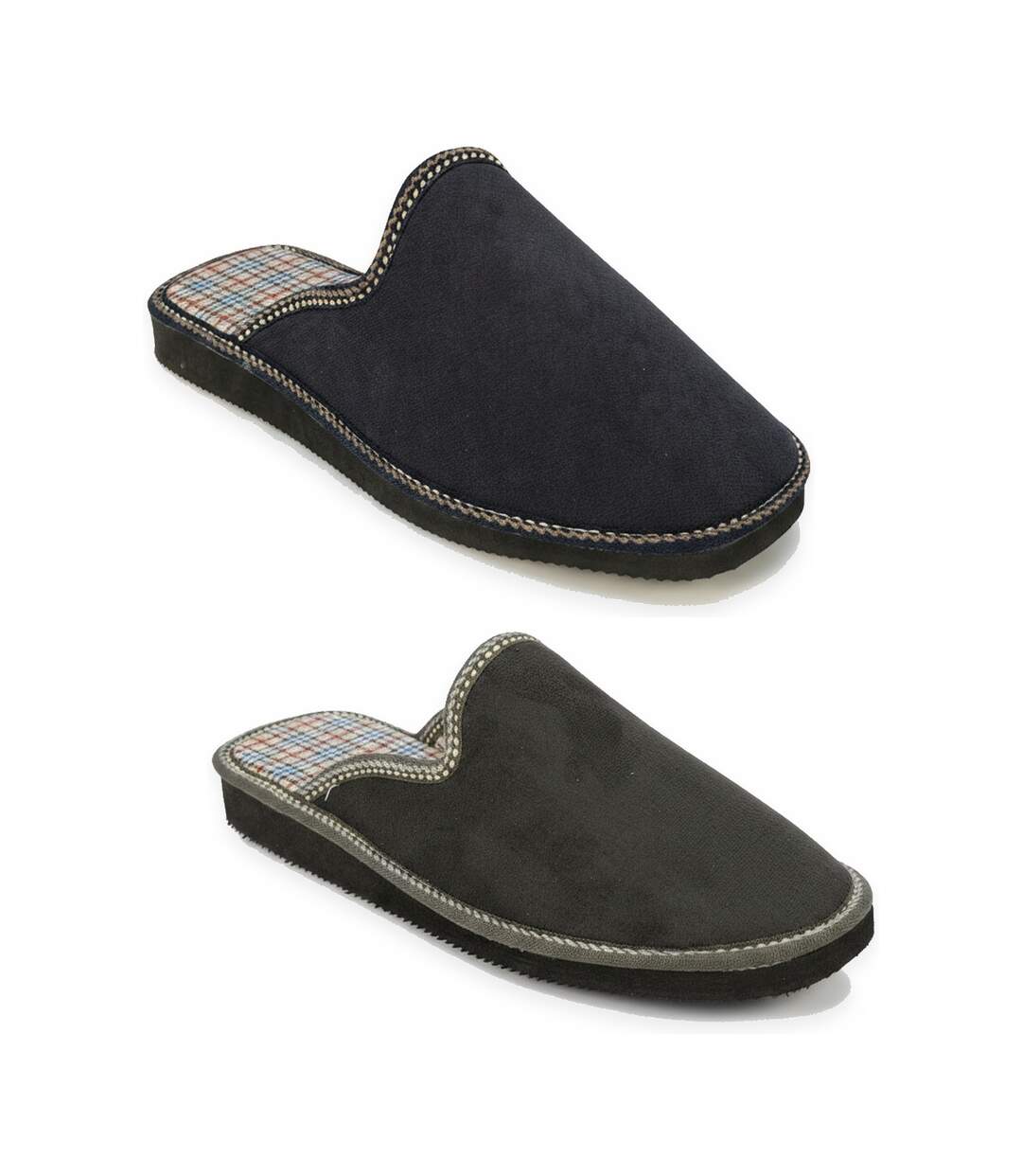 OZABI Pack de 2 Paires Pantoufles Mules Homme Fabriquées en Espagne-1