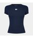 Womens/ladies Badge Ribbed Regular T-shirt Night Navy Tommy Jeans-1