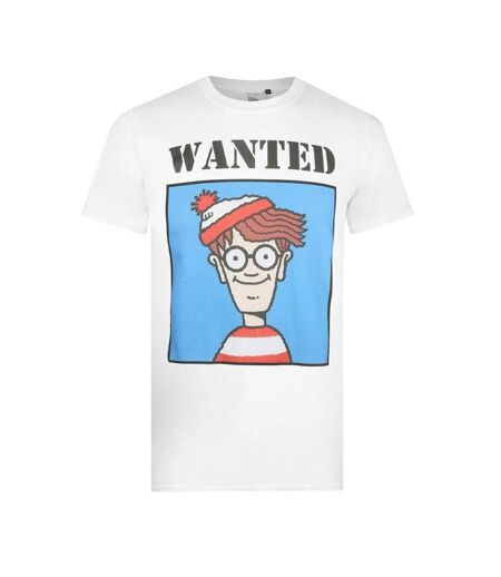 T-Shirt blanc mixte wheres wally wanted