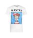 T-Shirt blanc mixte wheres wally wanted-1