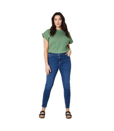 Womens/ladies Comfort Stretch Curve Skinny Jeans Mid Wash Dorothy Perkins