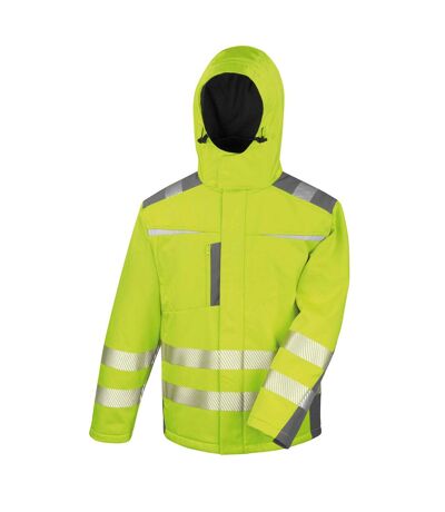 SAFE-GUARD by Result Unisex Adult Dynamic Reflective Coat (Fluro Yellow)