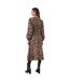 Principles Womens/Ladies Keyhole Midi Dress (Brown) - UTDH6430
