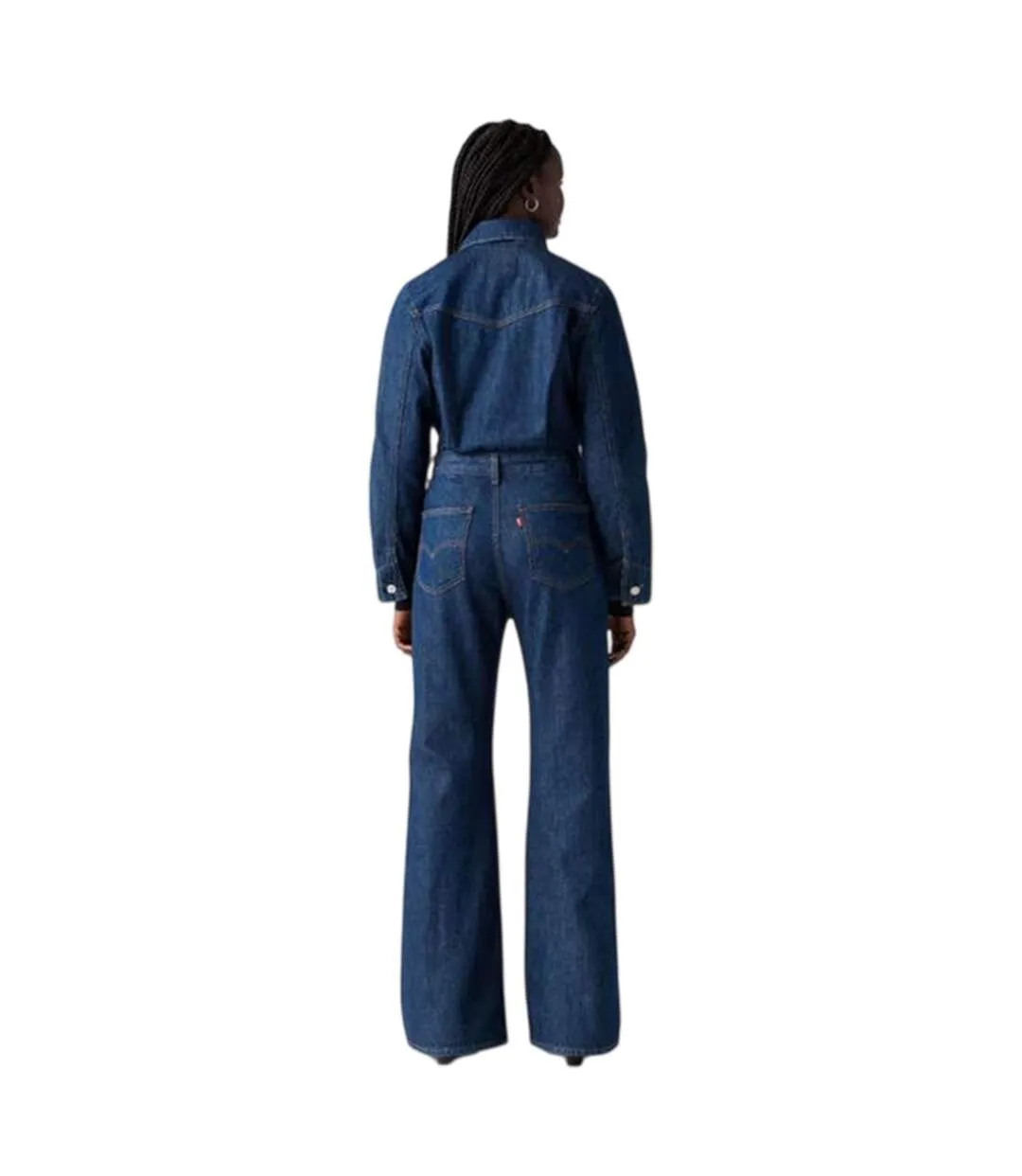 Womens/ladies Denim Jumpsuit Blue Levis-3