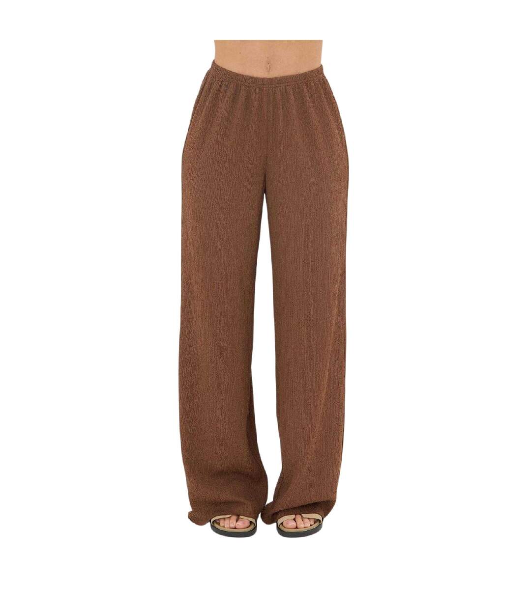 Pantalon Motif/style Texturé Femme Marron I Saw It First-2