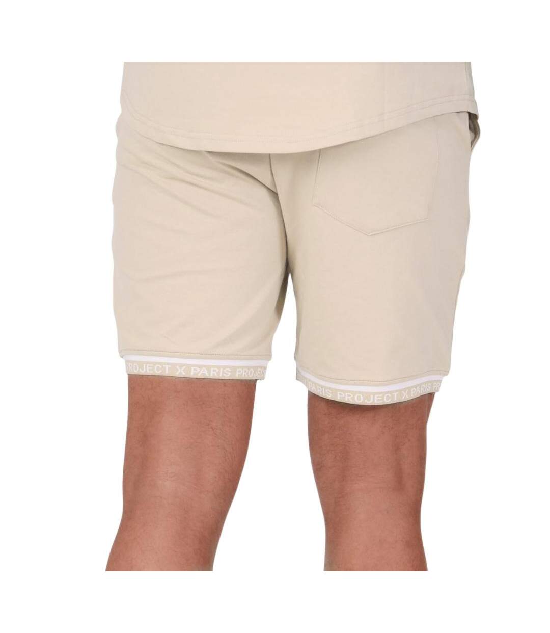 Short beige/blanc homme project x paris ww-2
