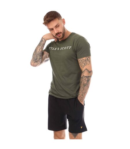 Ensemble T-shirt Et Short Oakley Homme Vert Kaki Noir Lyle & Scott