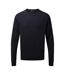 Premier Adults Unisex Cotton Rich Crew Neck Sweater (Navy)