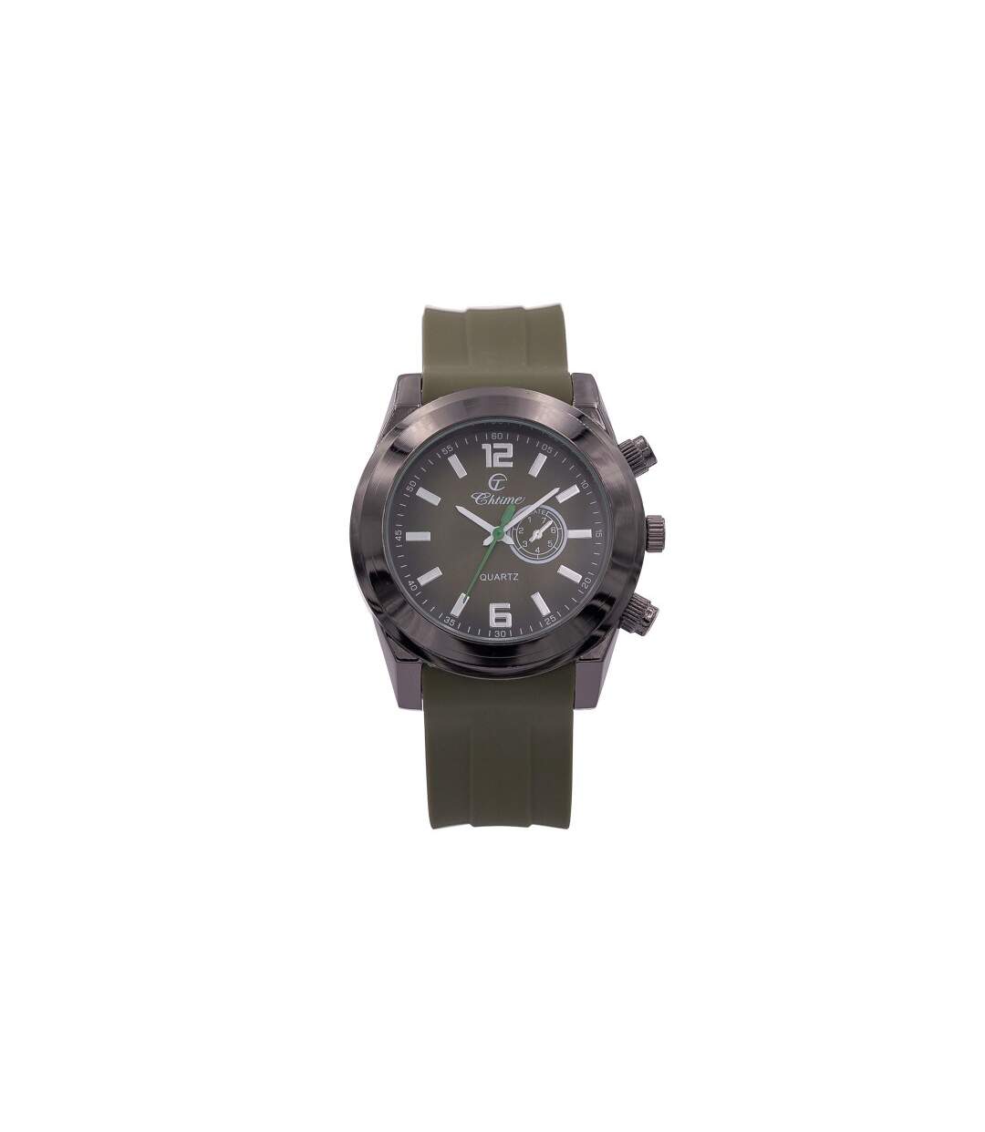 Montre Homme Petit Prix Silicone Vert CHTIME